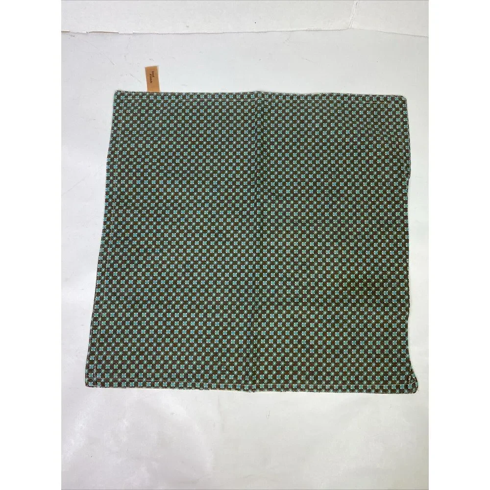 Great Finds Place Mats Good Friends 12 Placemats‎ White Green Paisley 17x16.5